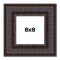 Square 3.5" Wide Ornate Brown Frame - UV Acrylic, Foam Board Backing, Hanging Hardware